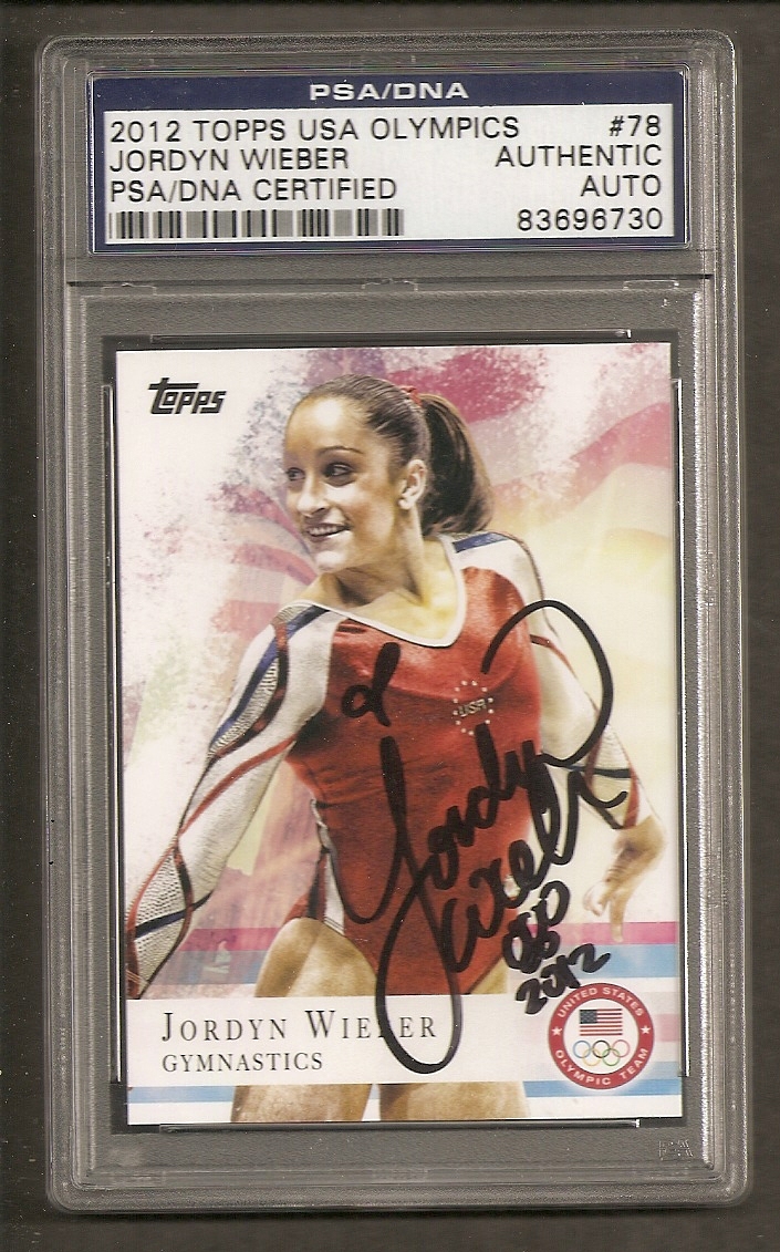 Jordyn Wieber 2012 Topps USA Olympics Signed Auto PSA/DNA ENCAPSULATED