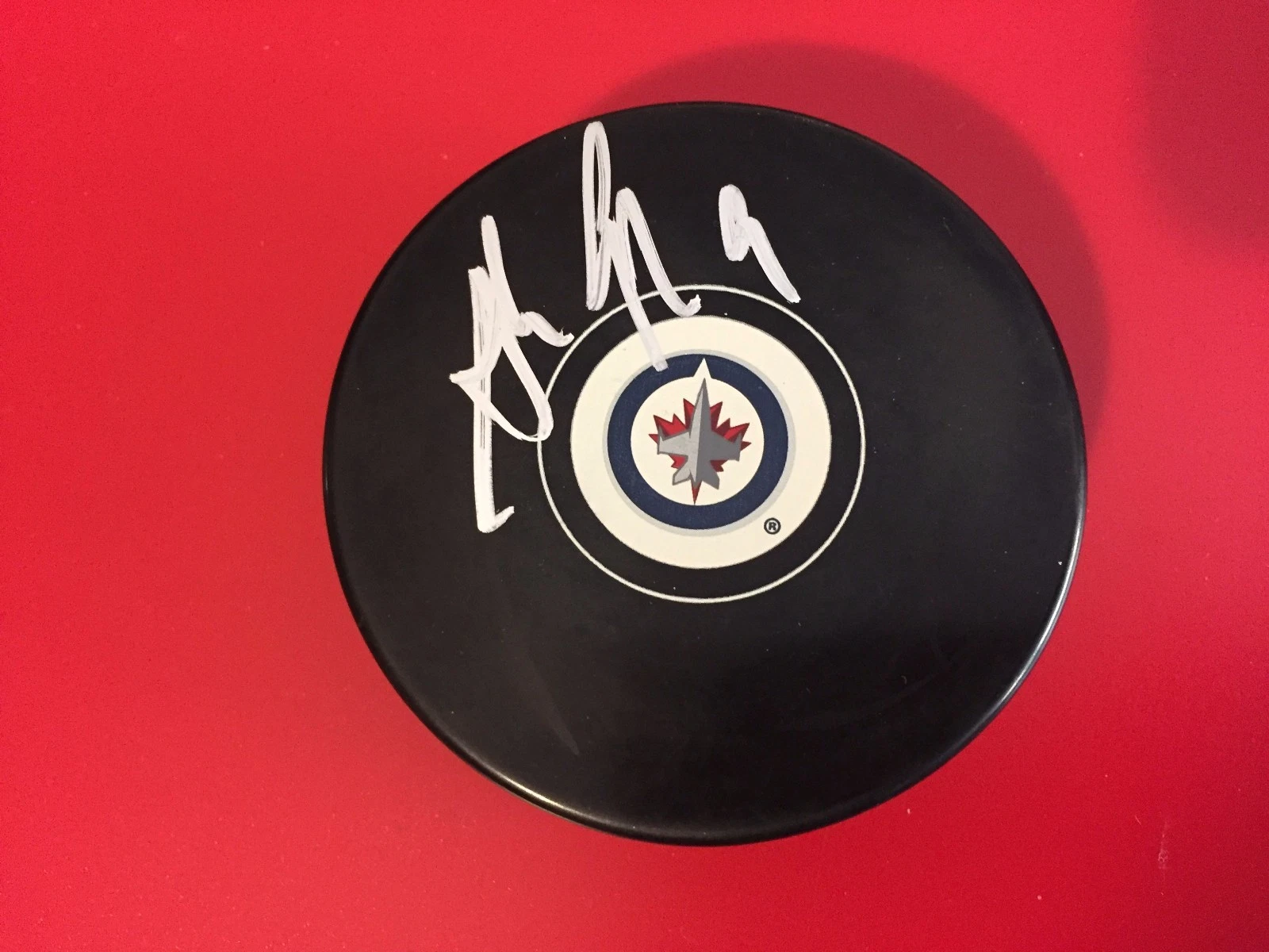 ANDREW COPP WINNIPEG JETS SIGNED AUTO PUCK HOLDER COLLECTIBLE MEMORABILIA