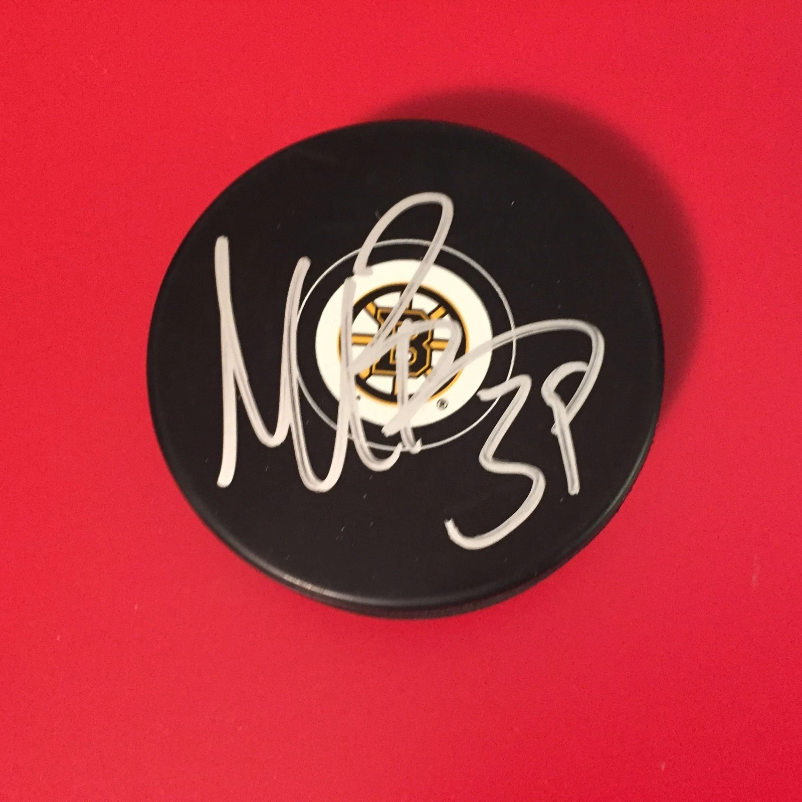 Matt Beleskey Boston Bruins Signed Auto Puck