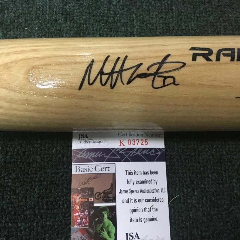 MATT WIETERS ORIOLES SIGNED RAWLINGS BIG STICK BAT JSA  K03725