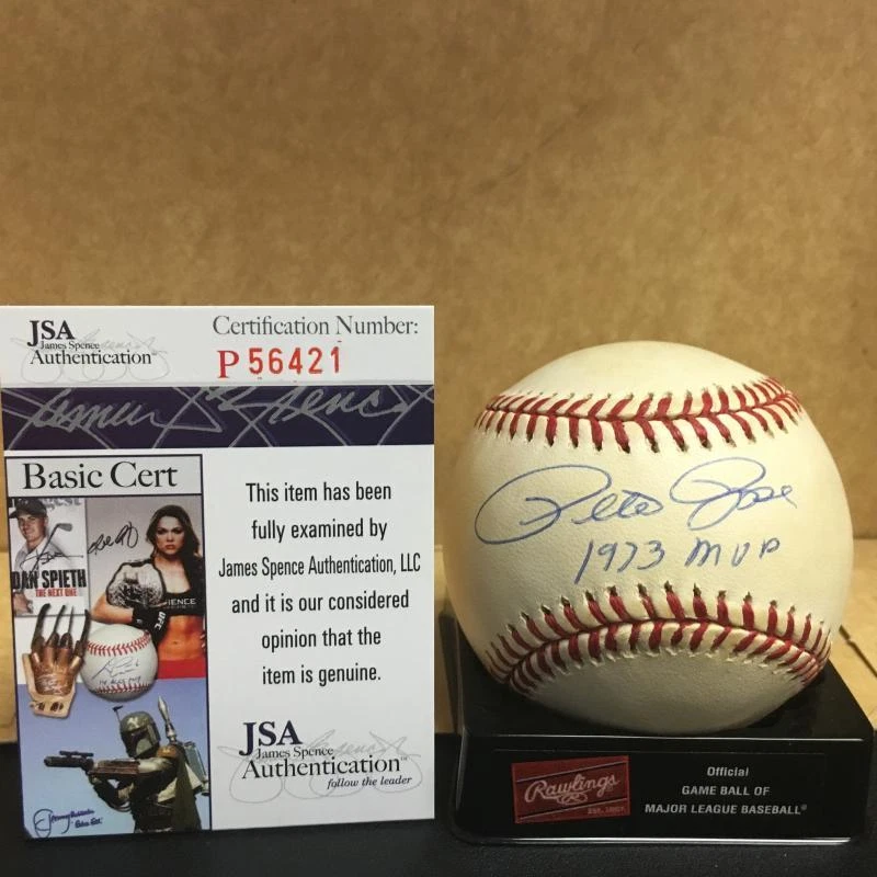 SAME 1973 MVP CINCINNATI REDS M.L. SIGNED BASEBALL JSA  P56421