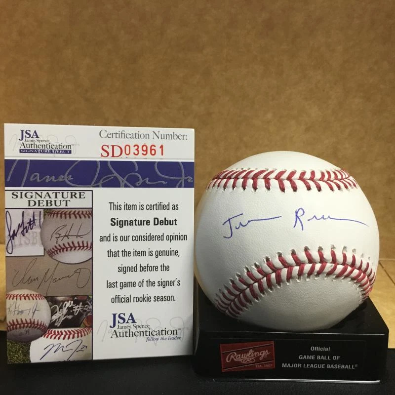 JOMAR REYES BALTIMORE ORIOLES SIGNATURE DEBUT M.L. SIGNED BASEBALL JSA SD03961