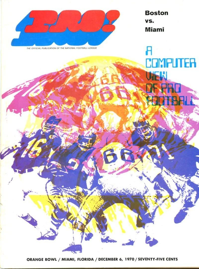 1970 PRO MAGAZINE ORANGE BOWL BOSTON VS. MIAMI