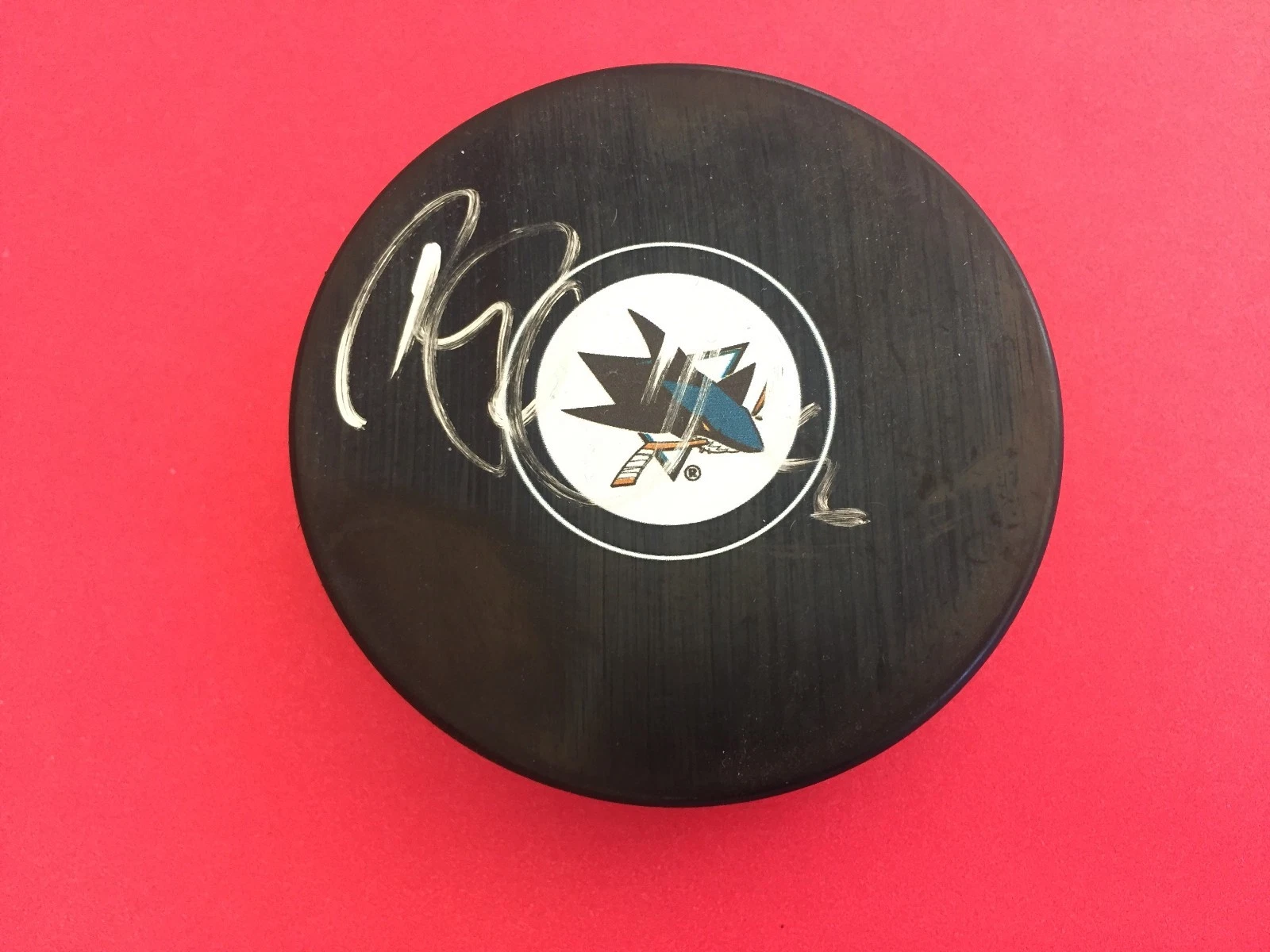 Roman Polak Stanley Cup SHARKS Signed Auto Puck Cube Holder