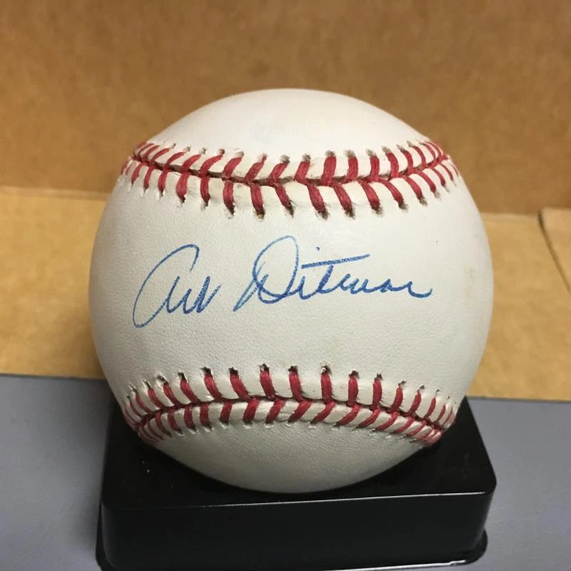 ART DITMAR KANSAS CITY A'S/YANKEES A.L. SIGNED BASEBALL W/COA