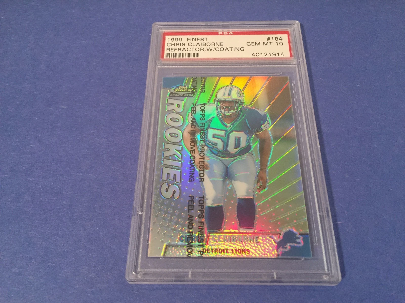 Chris Claiborne 1999 Finest Refractor Rookie  PSA 10 Gem Mint