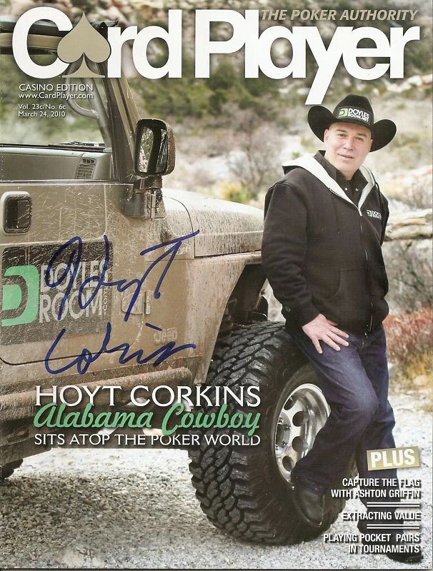 Hoyt Corkins 2010 Cardplayer Magazine Signed Auto