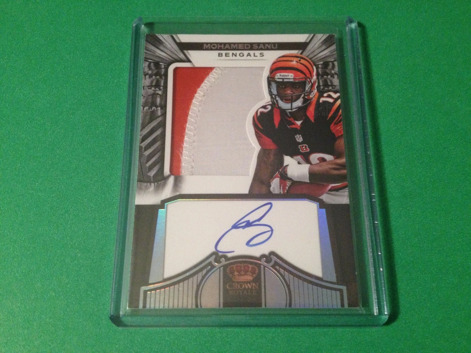 Mohamed Sanu 2012 Crown Royale Football Rookie 2-CLR Patch Jersey Auto /149
