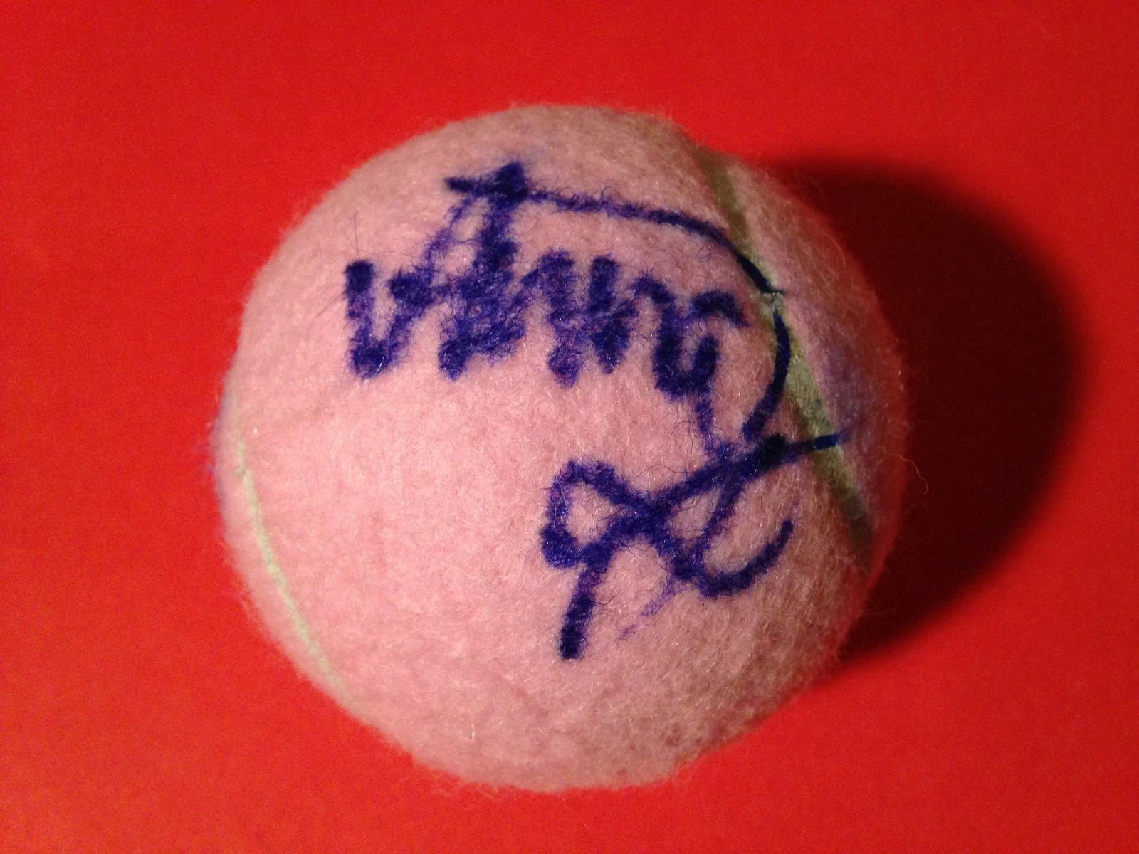 Anna-Lena Friedsam Pink Wilson Hope Cancer Research Tennis Ball Signed Auto