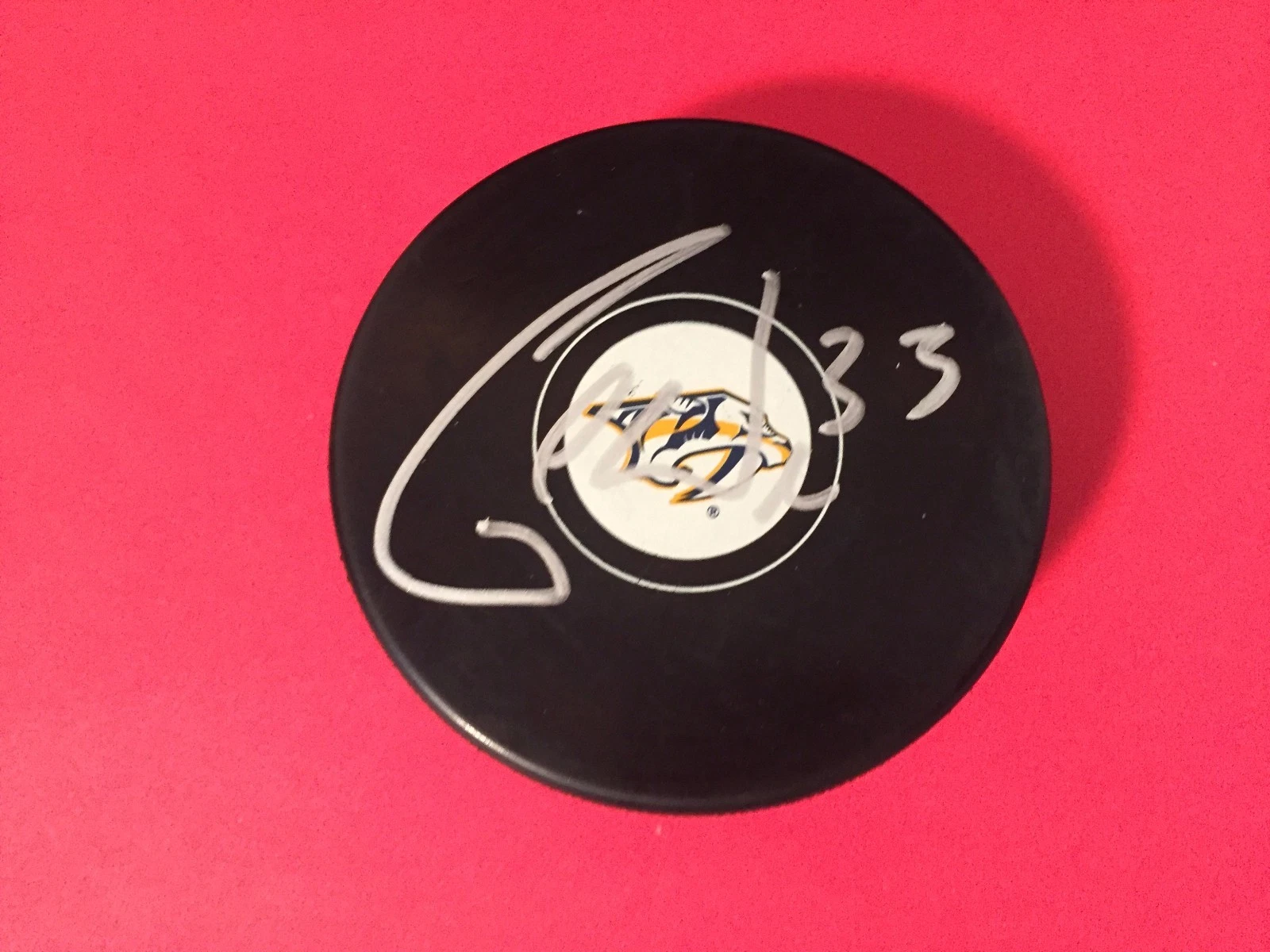 Colin Wilson Predators Signed Puck Auto