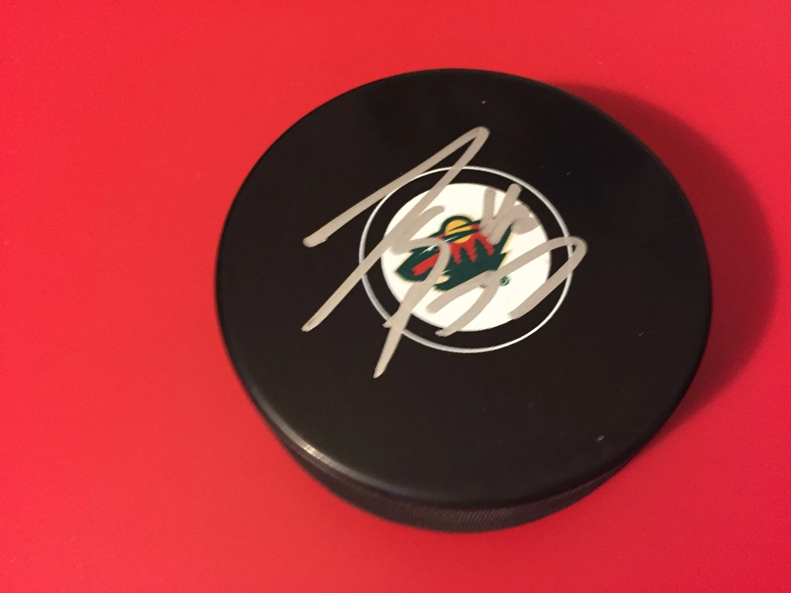 Jared Spurgeon Minnesota Wild Signed Auto Puck