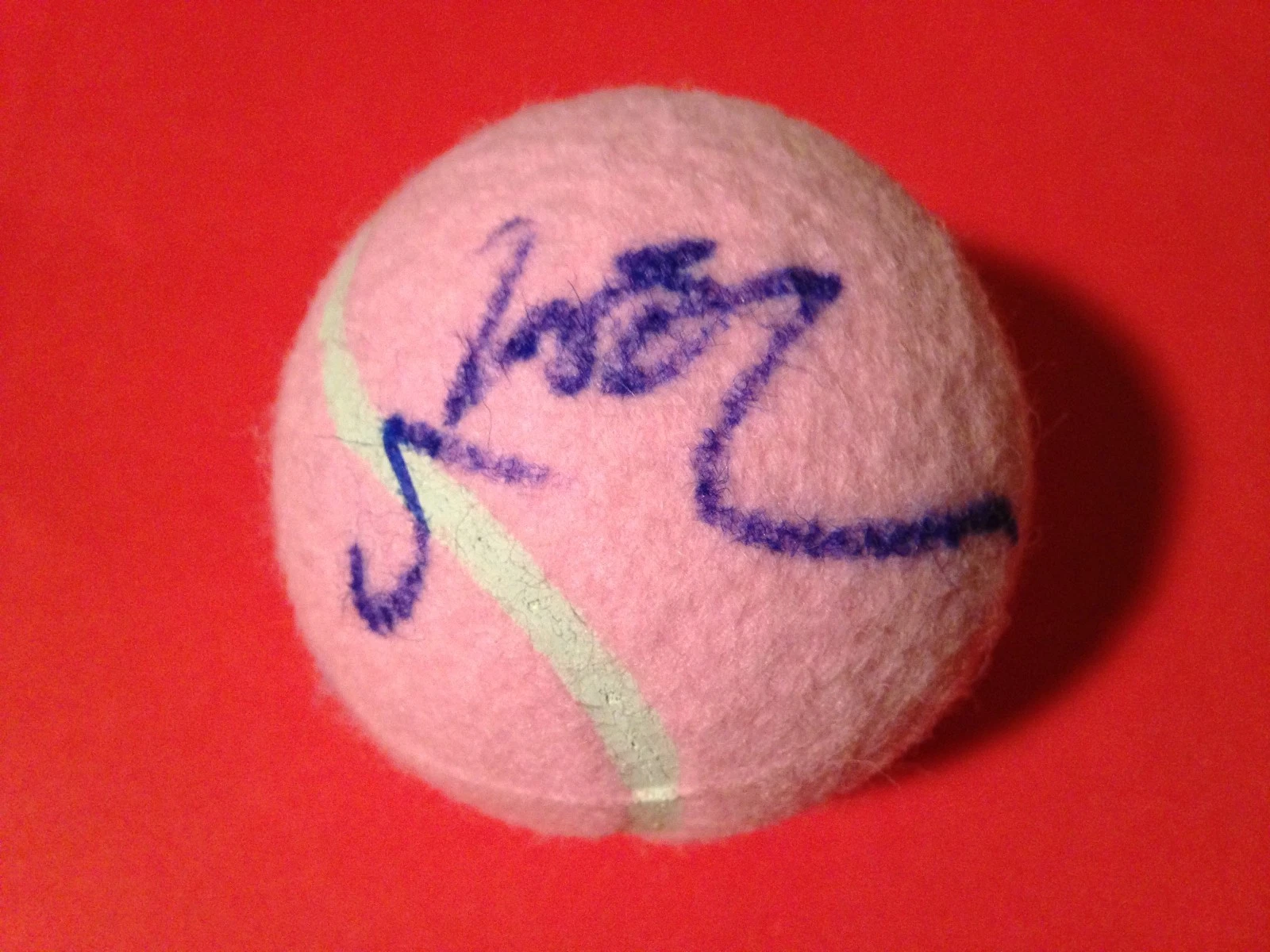 Saisai Zheng Pink Wilson Hope Cancer Research Tennis Ball Signed Auto