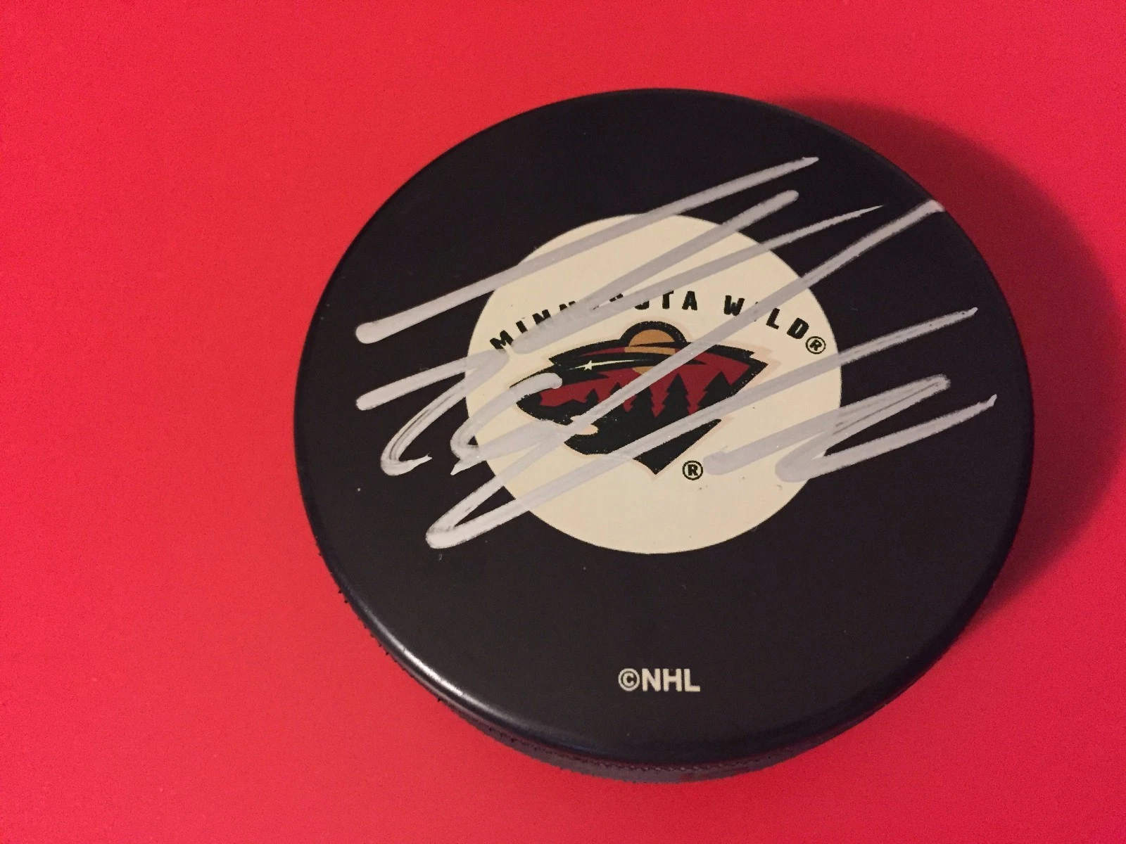 Thomas Vanek Minnesota Wild Signed Auto Puck