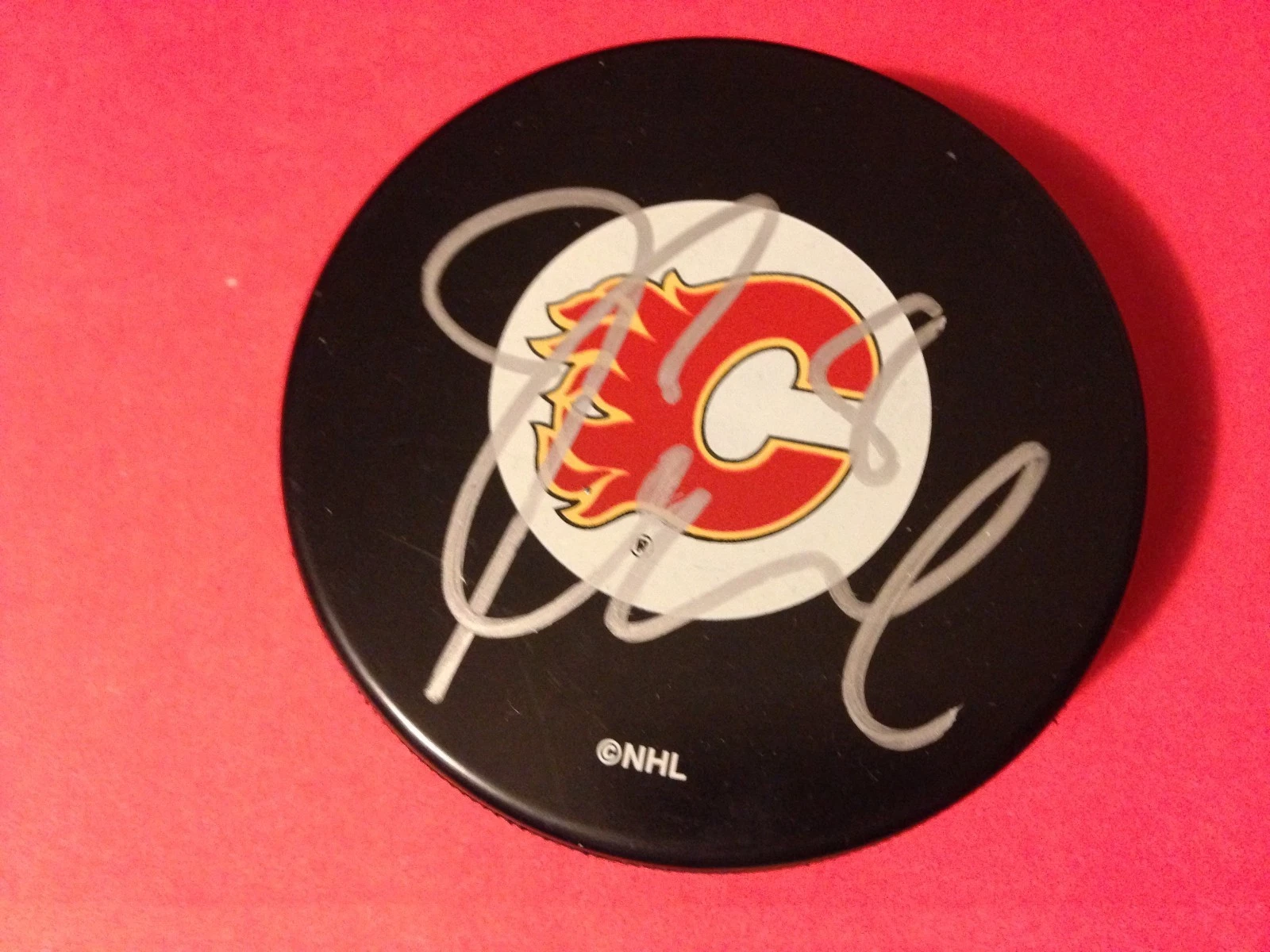 Joe Colborne Calgary Flames Signed Auto Hockey Puck