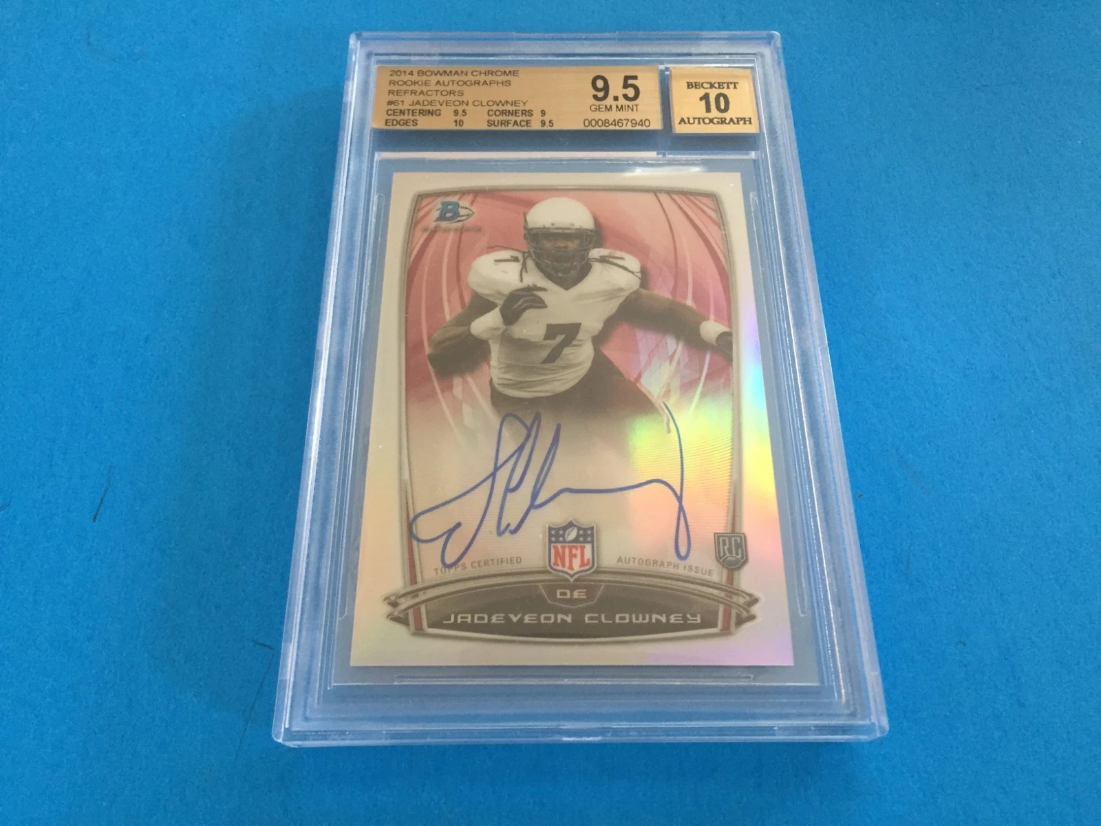 Jadeveon Clowney 2014 Bowman Chrome Refractors Rookie BGS 9.5 Gem Mint