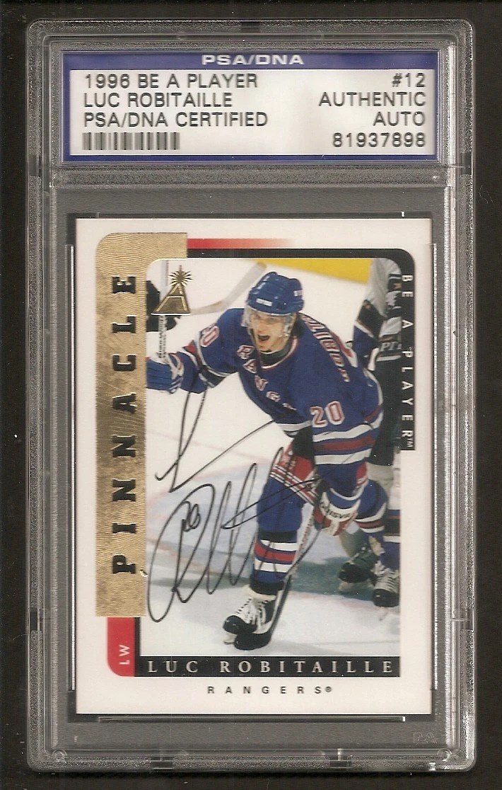 Luc Robitaille Kings HOF 1996 Be A Player Card Signed Auto PSA/DNA ENCAPSULATED