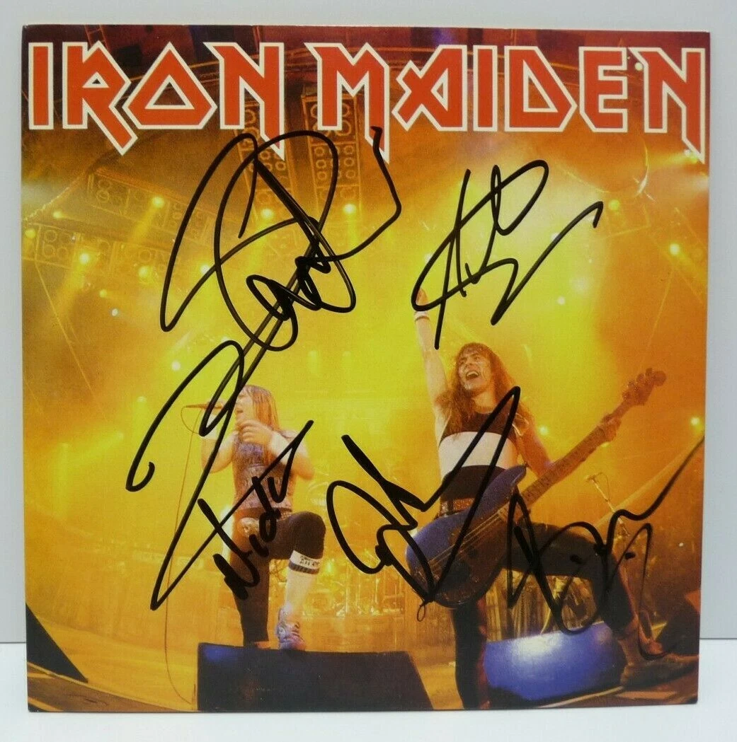 Iron Maiden Band Signed Running Free 7