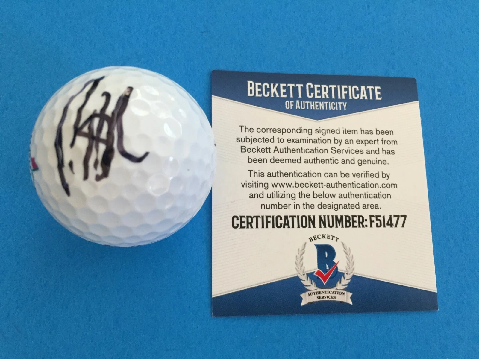 Patrick Reed GOLF Augusta Masters Champions Signed Auto Ball Beckett BAS COA