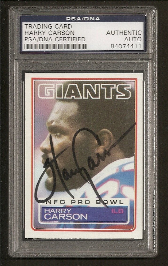 Harry Carson Giants 1983 Topps Signed Auto PSA/DNA ENCAPSULATED