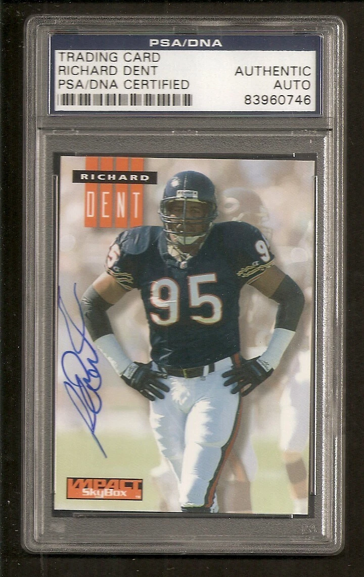 Richard Dent HOF Bears 1994 Skybox Impact  Signed Auto PSA/DNA ENCAPSULATED