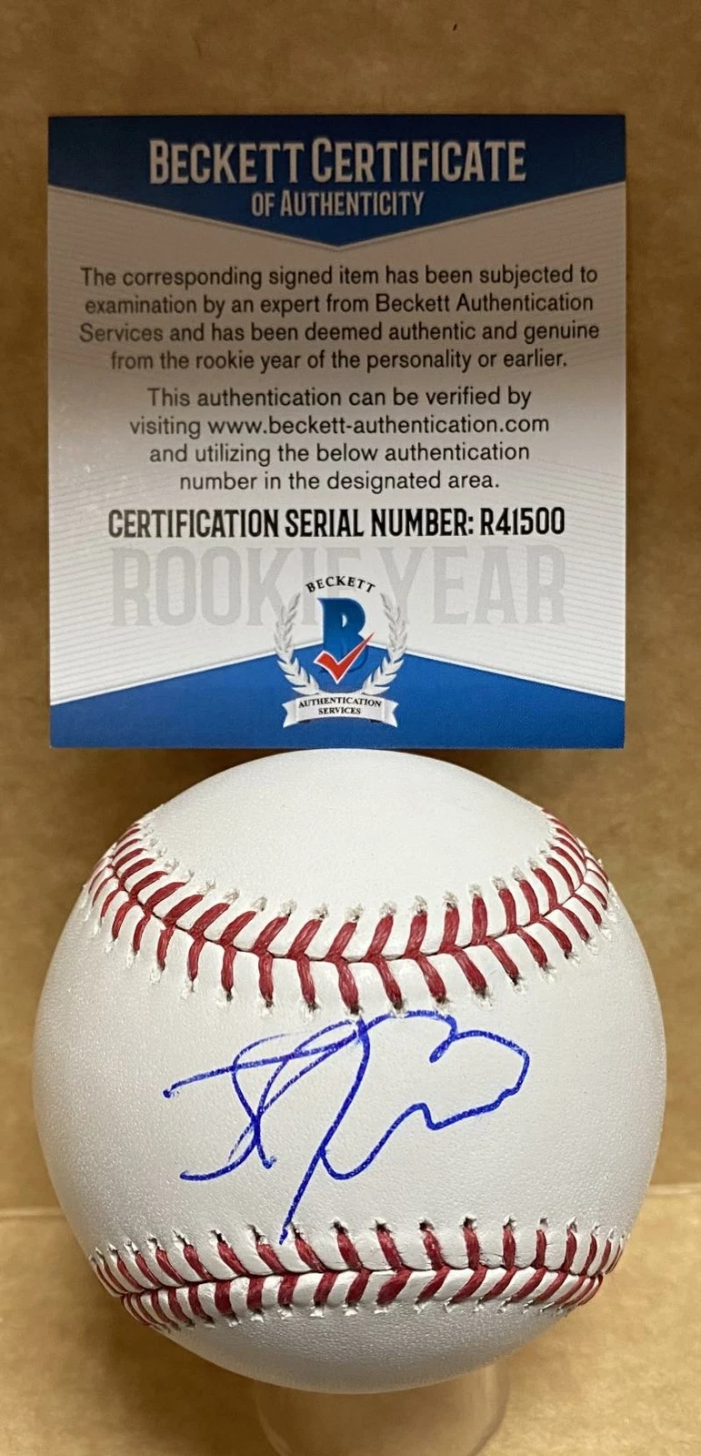 JOSE DEVERS MIAMI MARLINS ROOKIE YEAR SIGNED AUTO M.L. BASEBALL BECKETT R41500