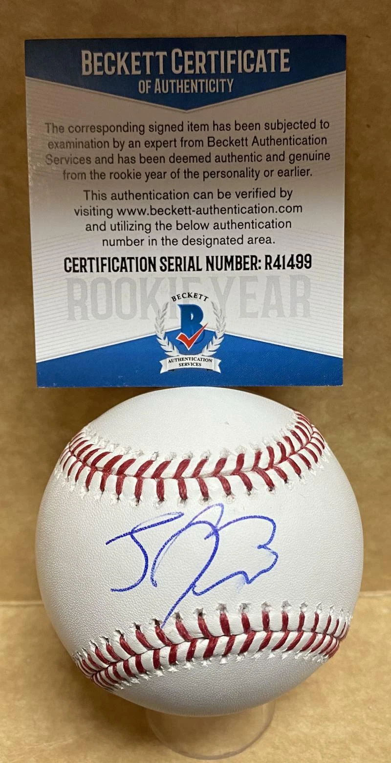 JOSE DEVERS MIAMI MARLINS ROOKIE YEAR SIGNED AUTO M.L. BASEBALL BECKETT R41499
