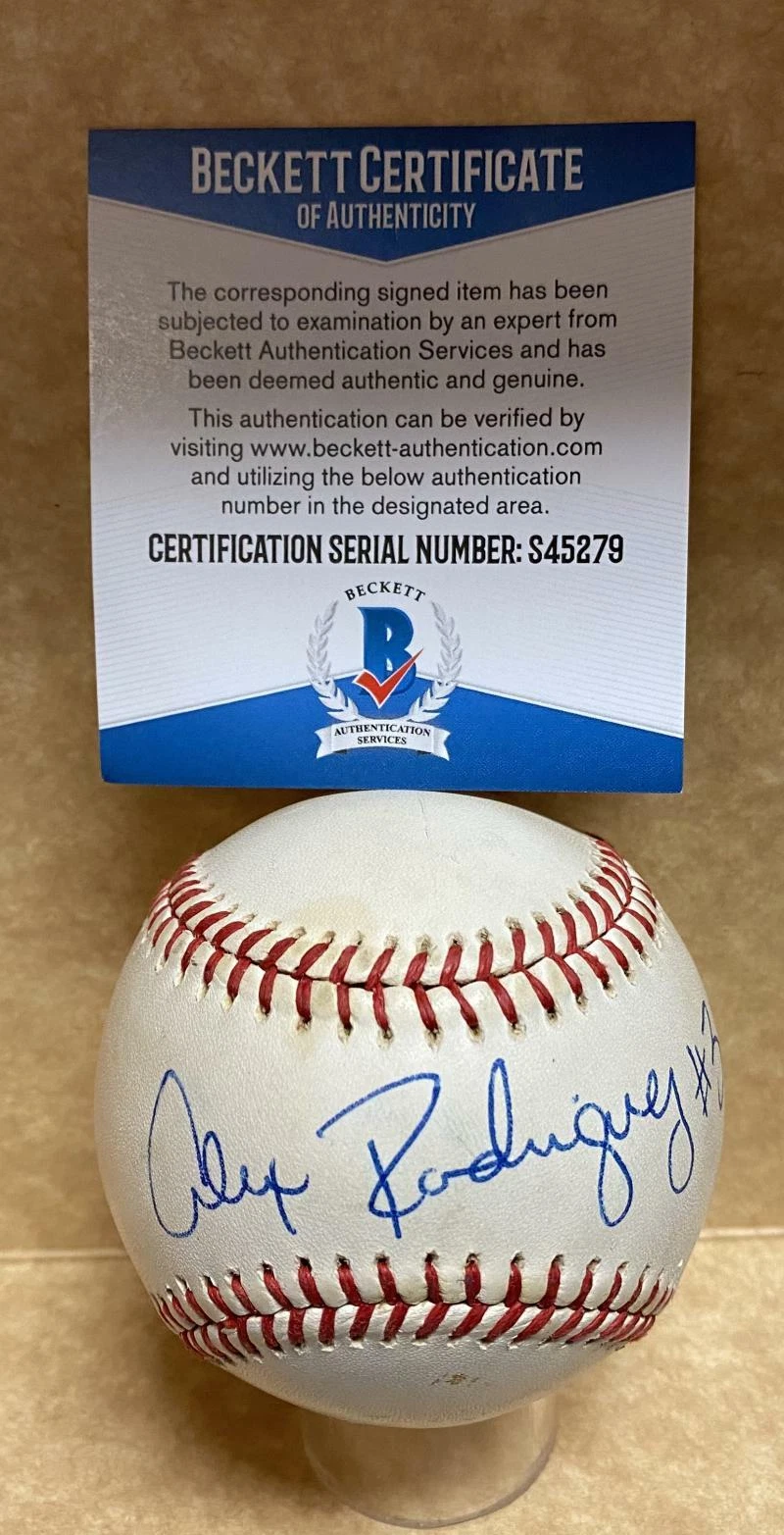 ALEX RODRIGUEZ FULL SIGNATURE SENIOR LITTLE LEAGUE SIGNED BASEBALL S45279