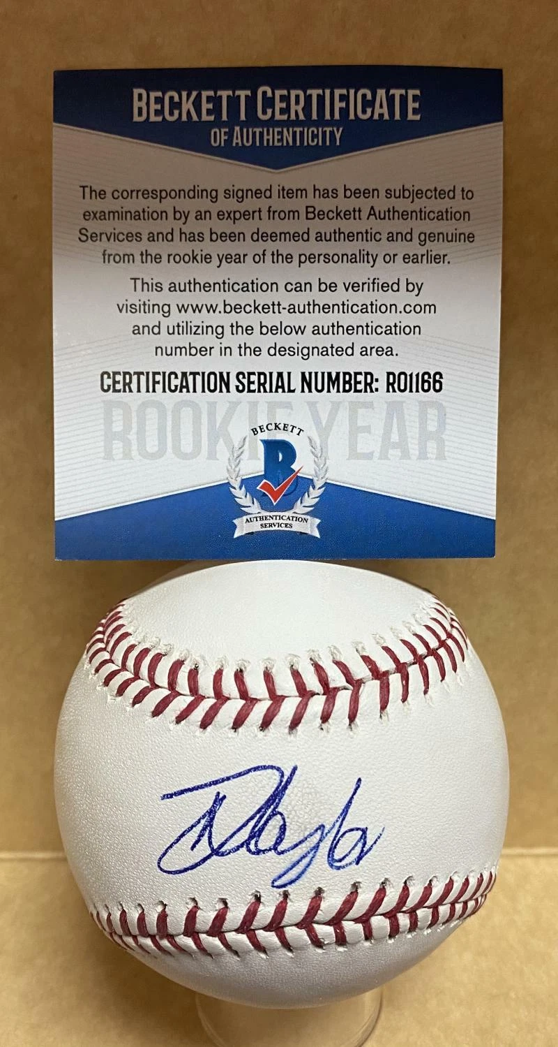DREW NAYLOR SAN DIEGO PADRES ROOKIE YEAR SIGNED M.L. BASEBALL BECKETT R01166