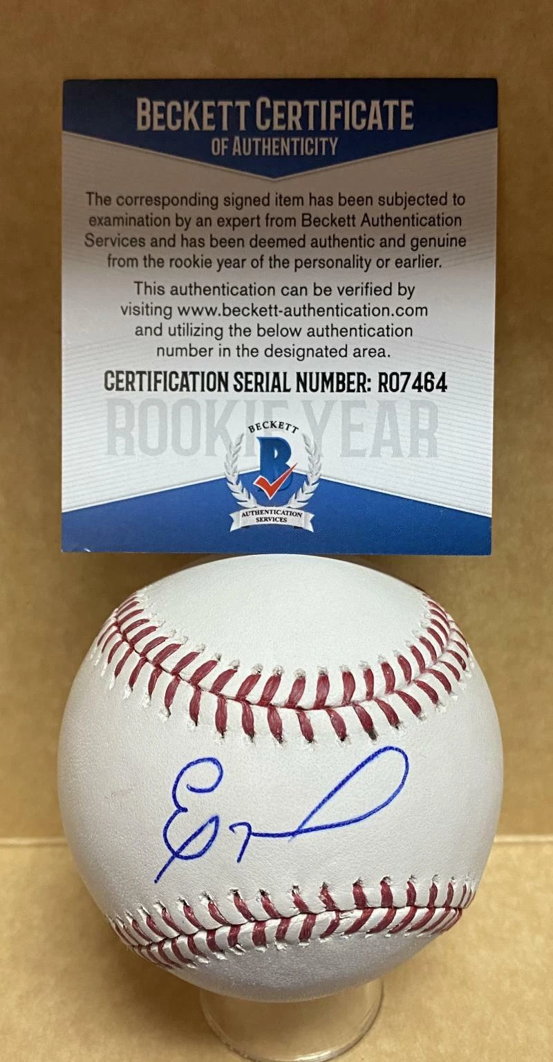 ELOY JIMENEZ CHICAGO WHITE SOX ROOKIE YEAR SIGNED M.L. BASEBALL BECKETT R07464