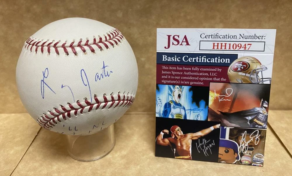 LARRY JASTER 66 NL SHUTOUT LEADER ALL AGAINST DODGERS SIGNED BASEBALL HH10947