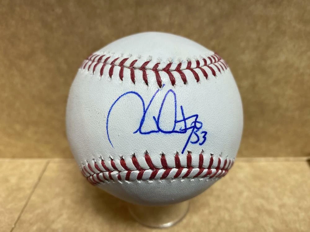 HECTOR SANTIAGO ANGELS/TIGERS SIGNED AUTOGRAPHED M.L. BASEBALL W/ COA