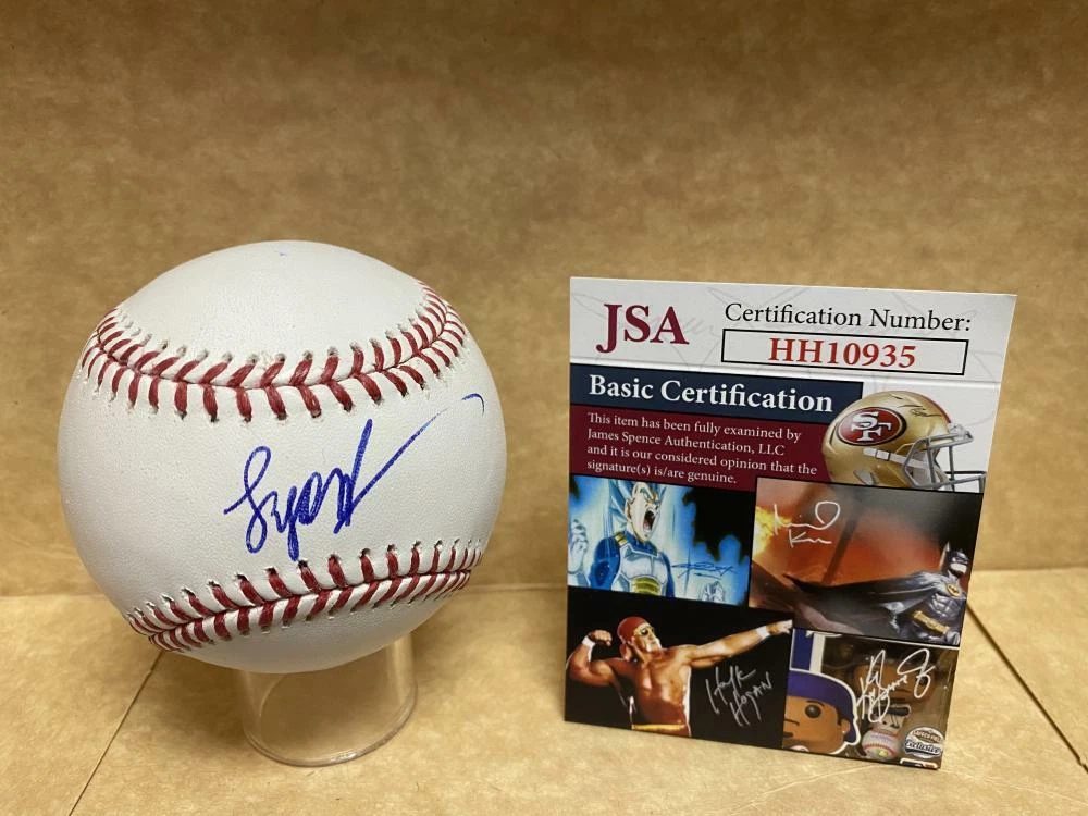 LYON RICHARDSON CINCINNATI REDS SIGNED AUTOGRAPHED M.L. BASEBALL JSA HH10935