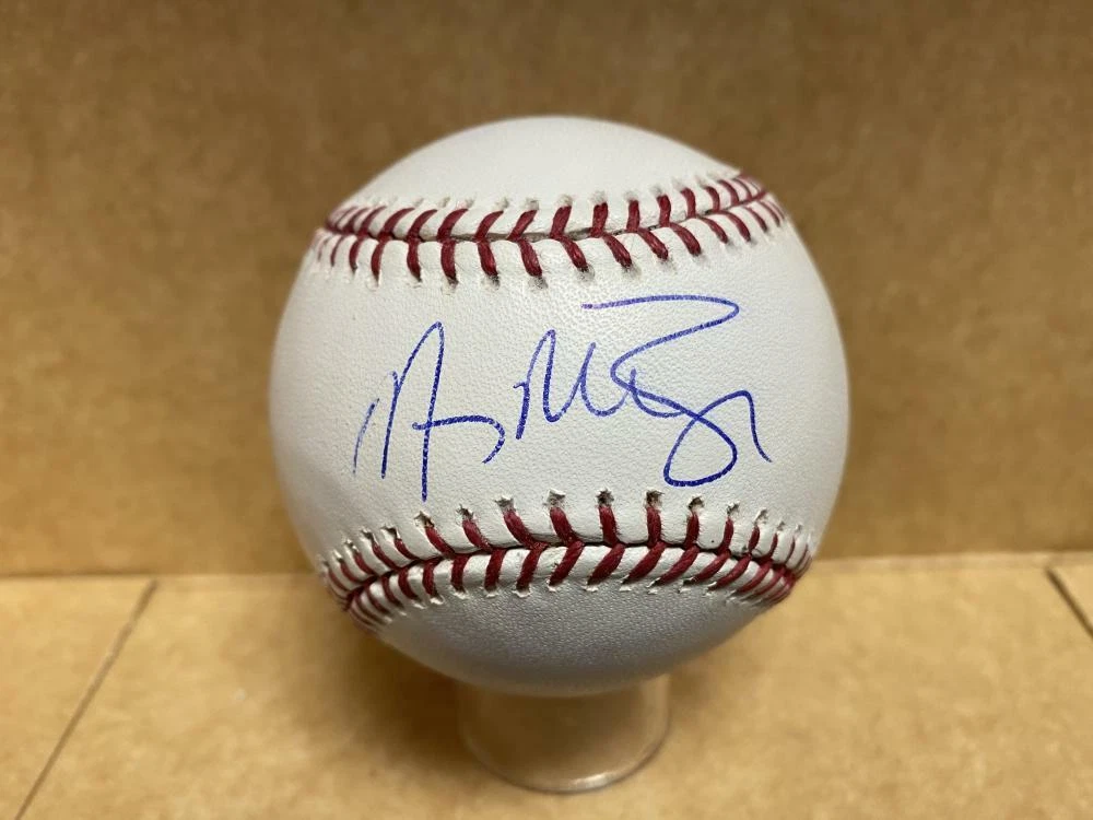 MACAY MCBRIDE ATLANTA BRAVES SIGNED AUTOGRAPHED M.L. BASEBALL W/ COA