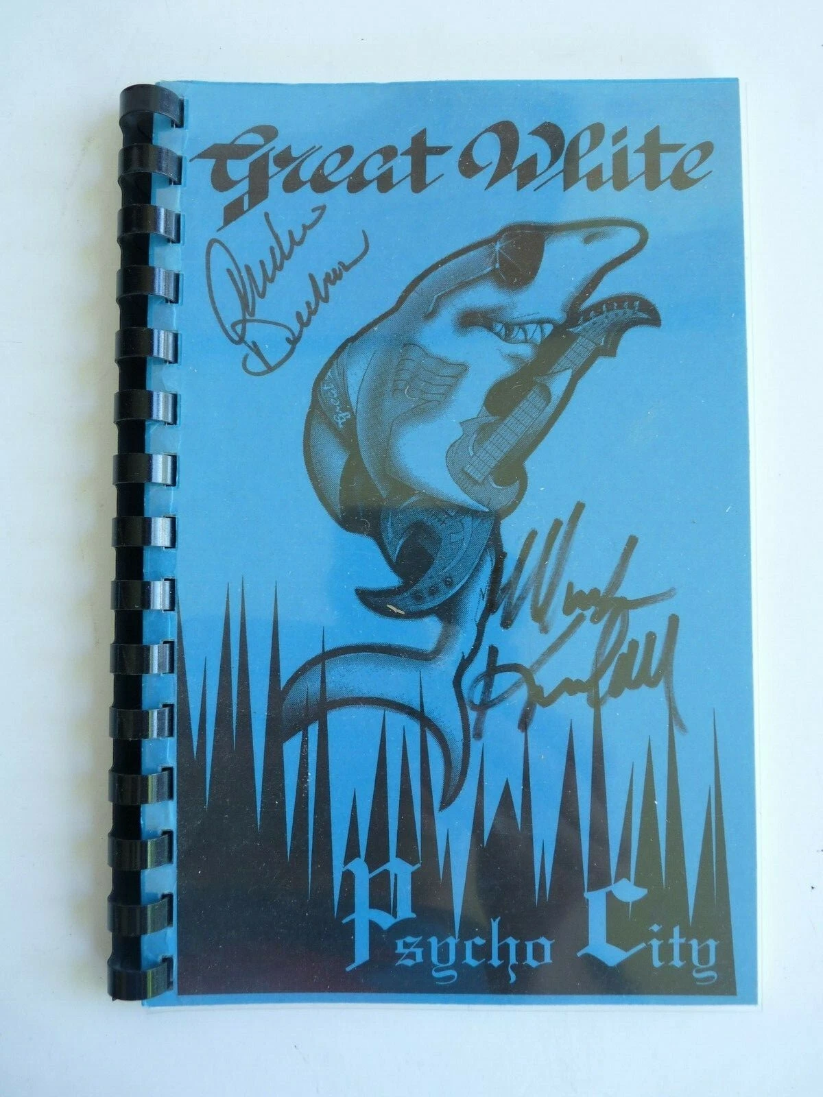 Great White 1992 Tour Itinerary Book Signed By Mark & Audie BAS  Guarantee #9