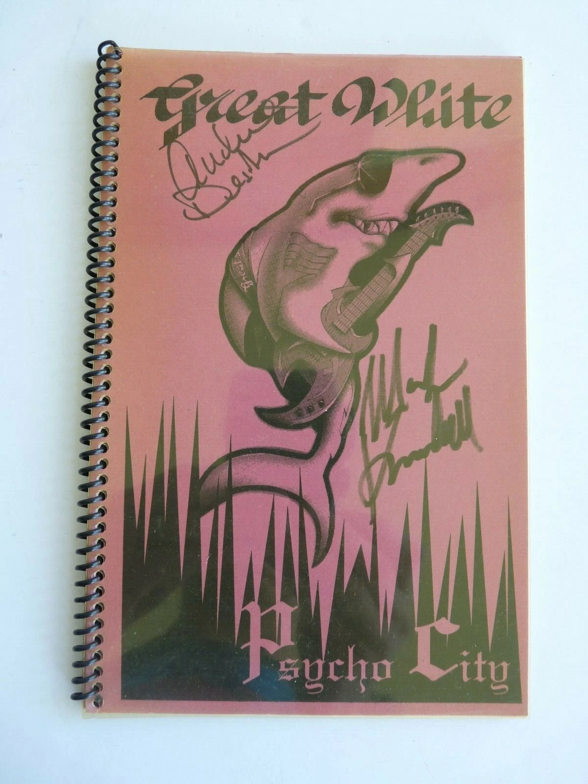 Great White 1992 Tour Itinerary Book Signed By Mark  Audie BAS  Guarantee #15