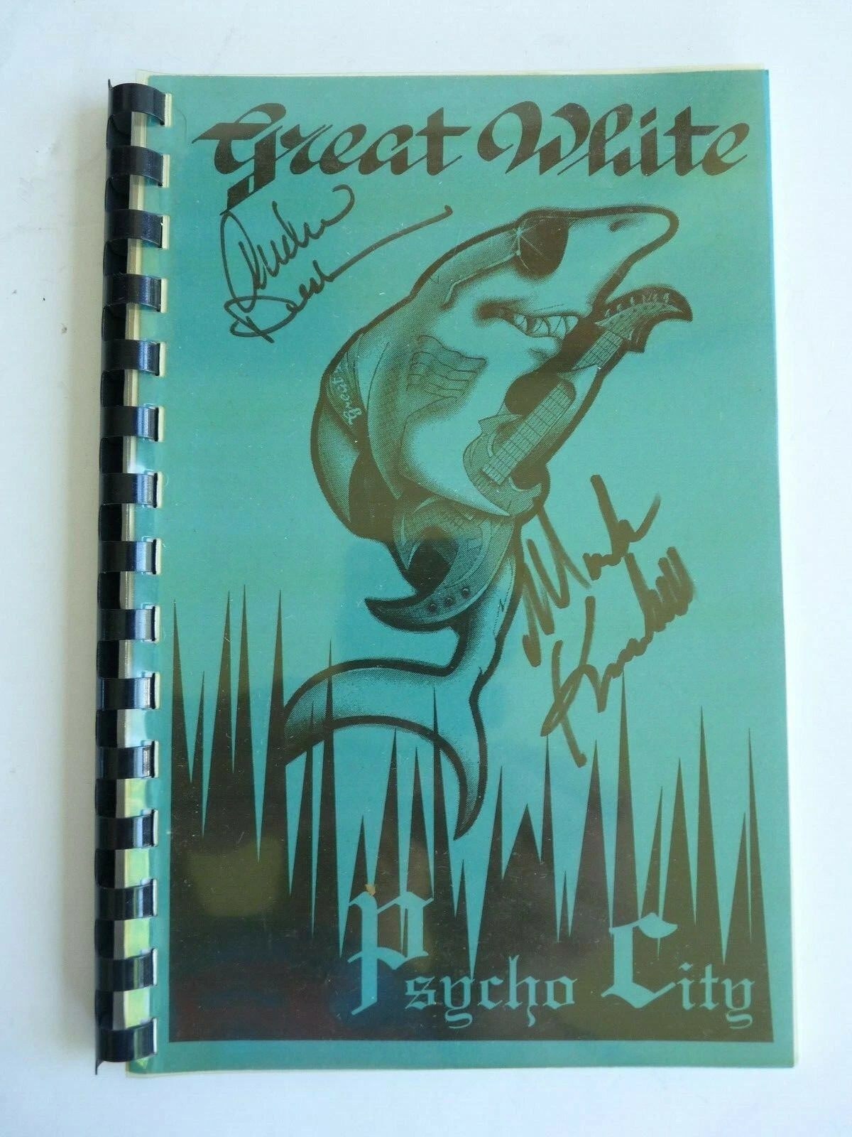 Great White 1992 Tour Itinerary Book Signed By Mark  Audie BAS  Guarantee #16