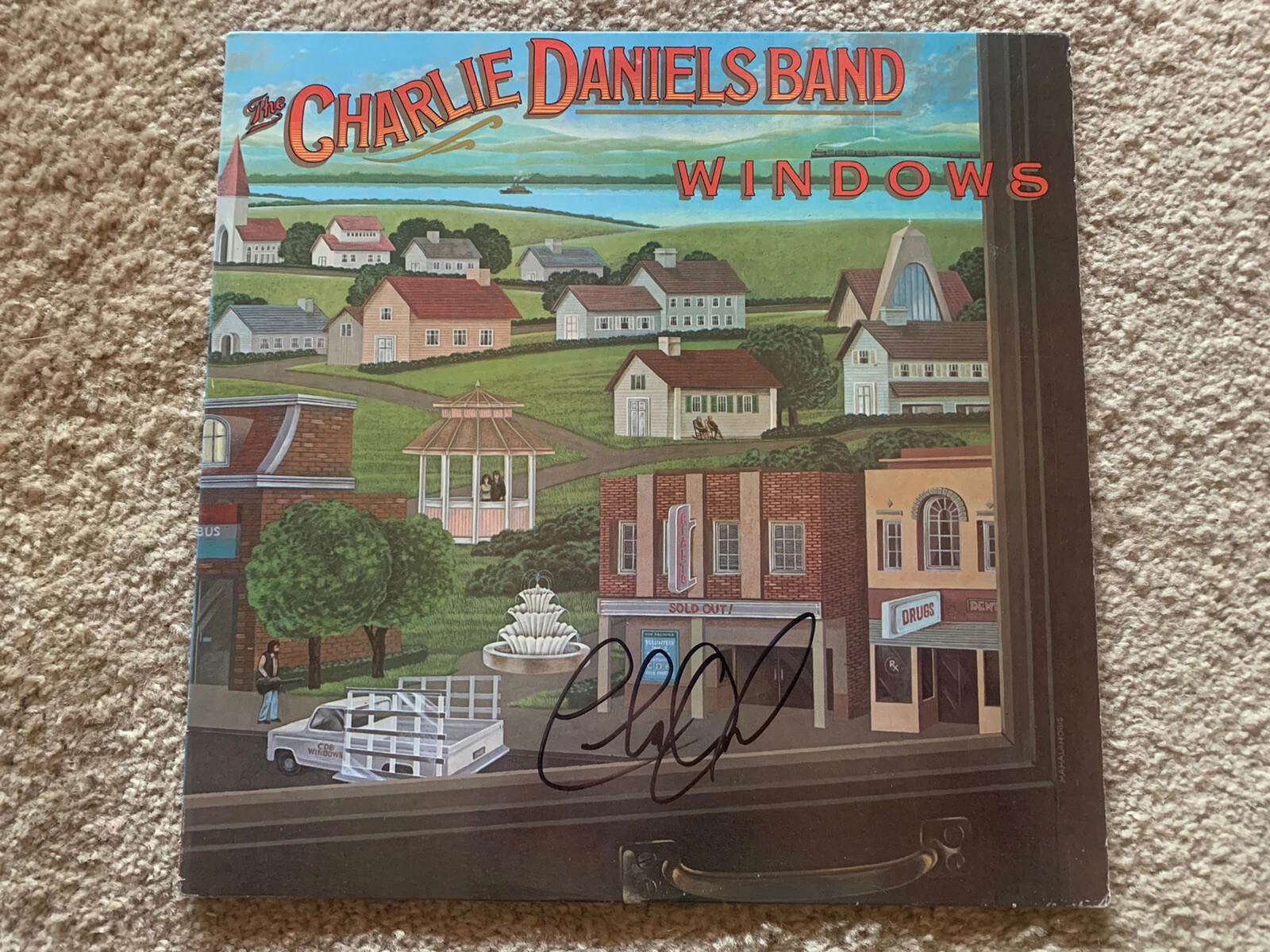 Charlie Daniels Signed Autographed Windows LP Album  BAS Guaranteed #1