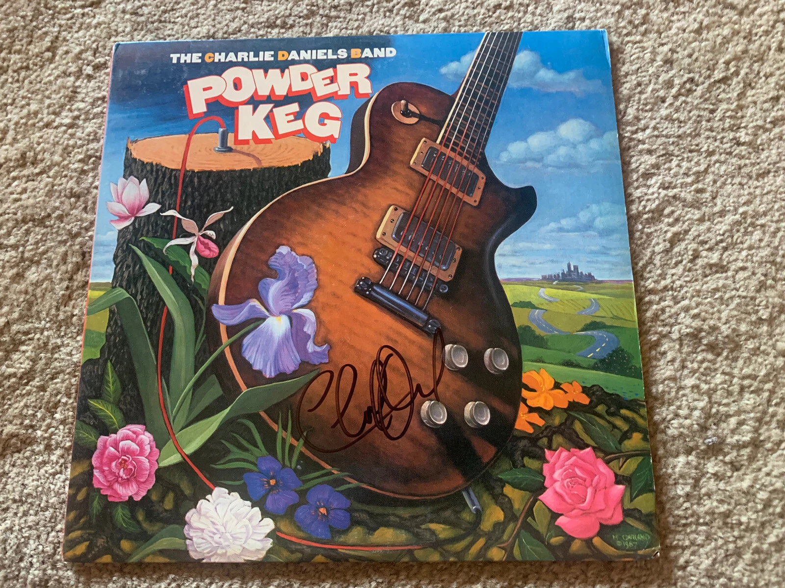 Charlie Daniels Signed Autographed Powder Keg LP Album BAS Guaranteed