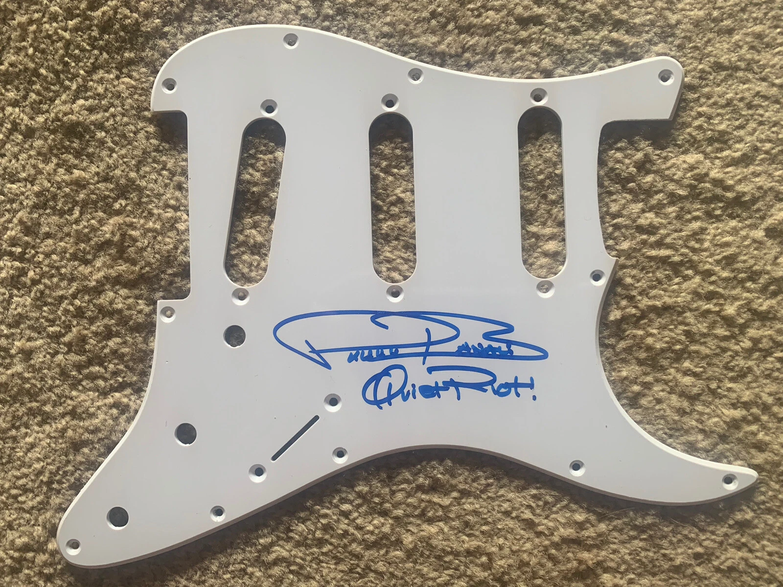 Frankie Banali Quiet Riot Signed  GuitaR Pickguard W/PROOF Guaranteed