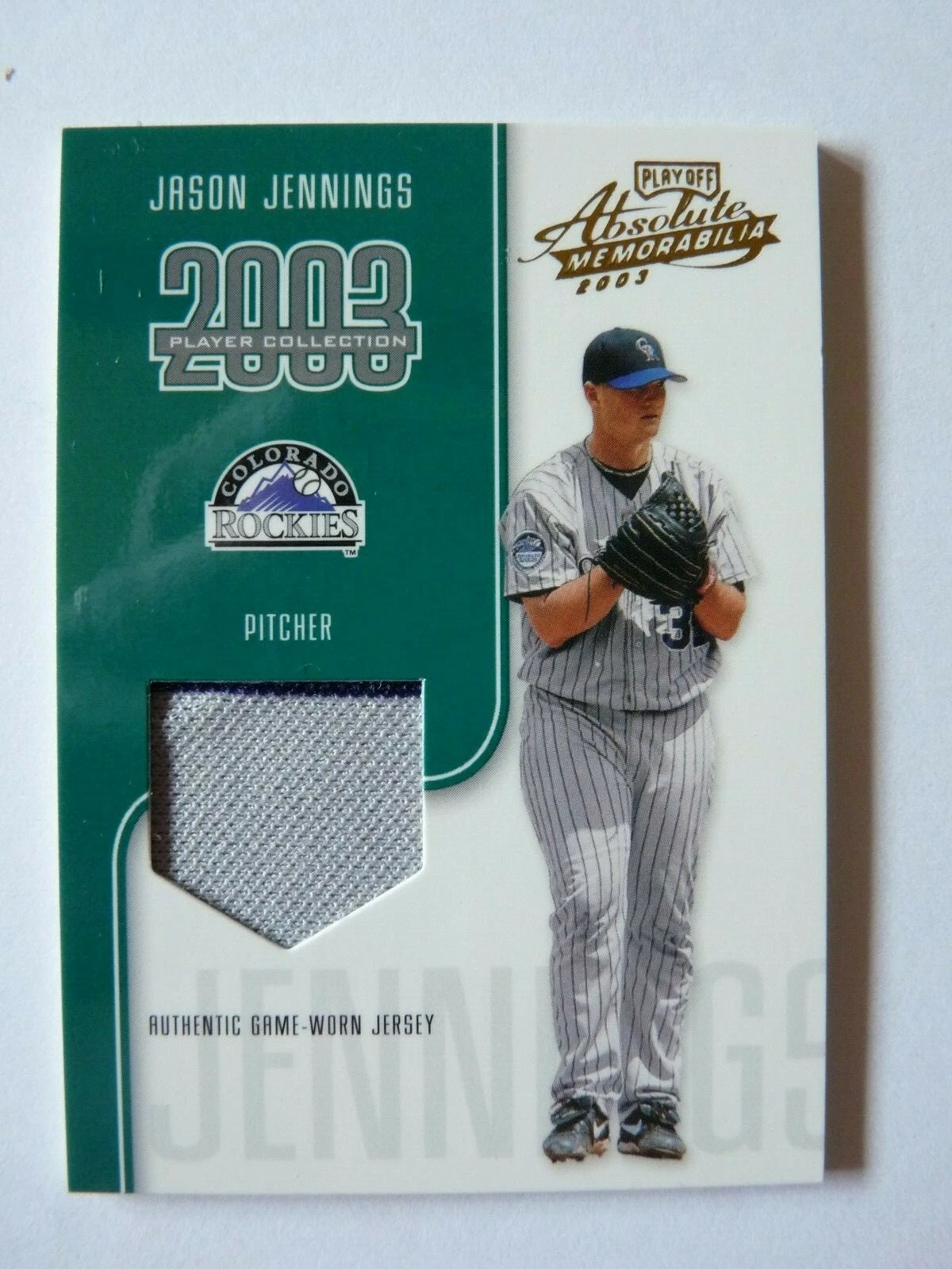 2003 Playoff Absolute Memorabilia Player Collection Gold 17/25 Jason Jennings