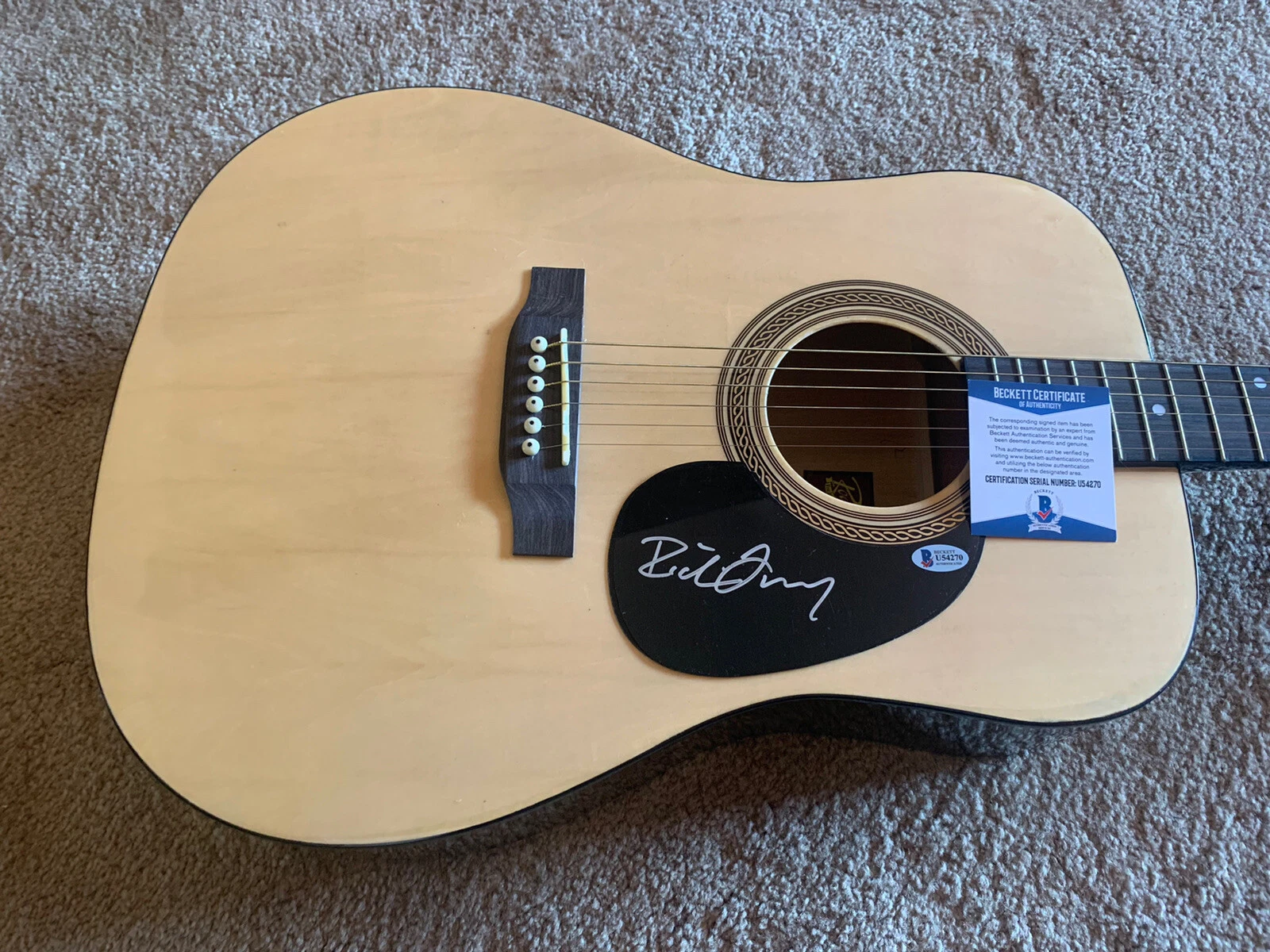 Richie Furay Buffalo Springfield Signed Autographed Guitar BAS Beckett Certified