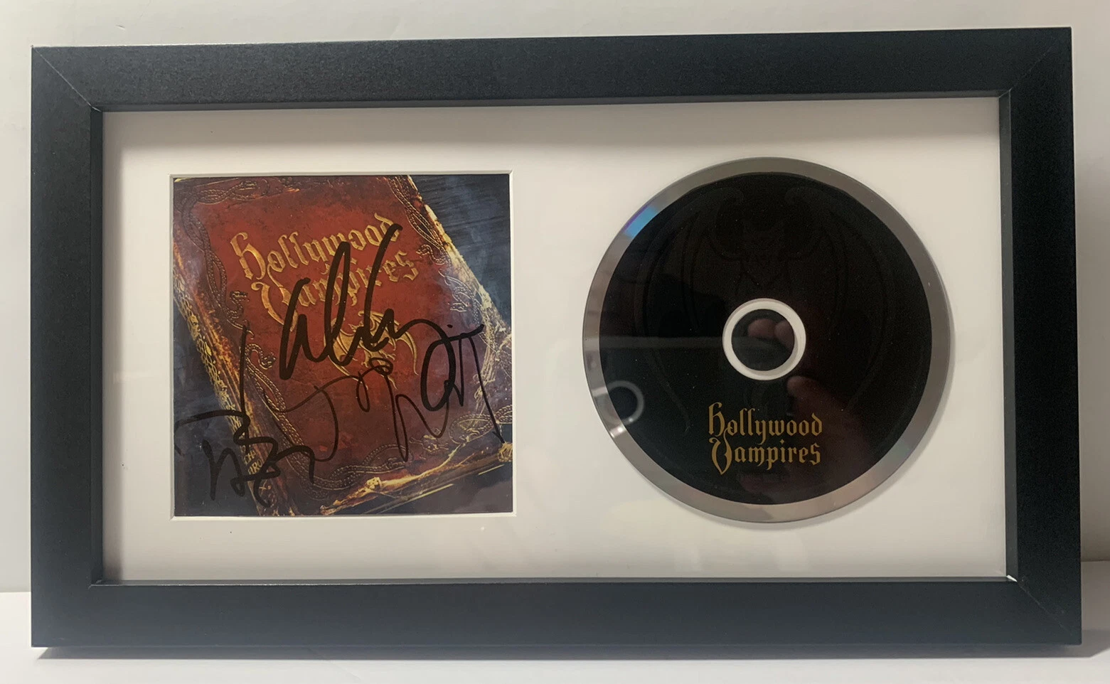 Cooper, Depp & Perry Hollywood Vampires Signed Framed CD Display PSA Certified