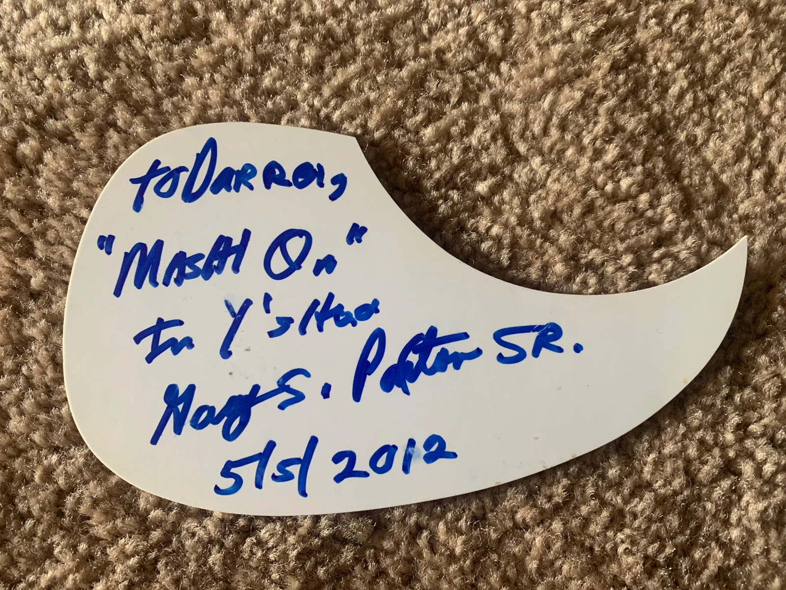 Gary Patton Monster Mash Autographed Signed Guitar Pickguard BAS Guaranteed