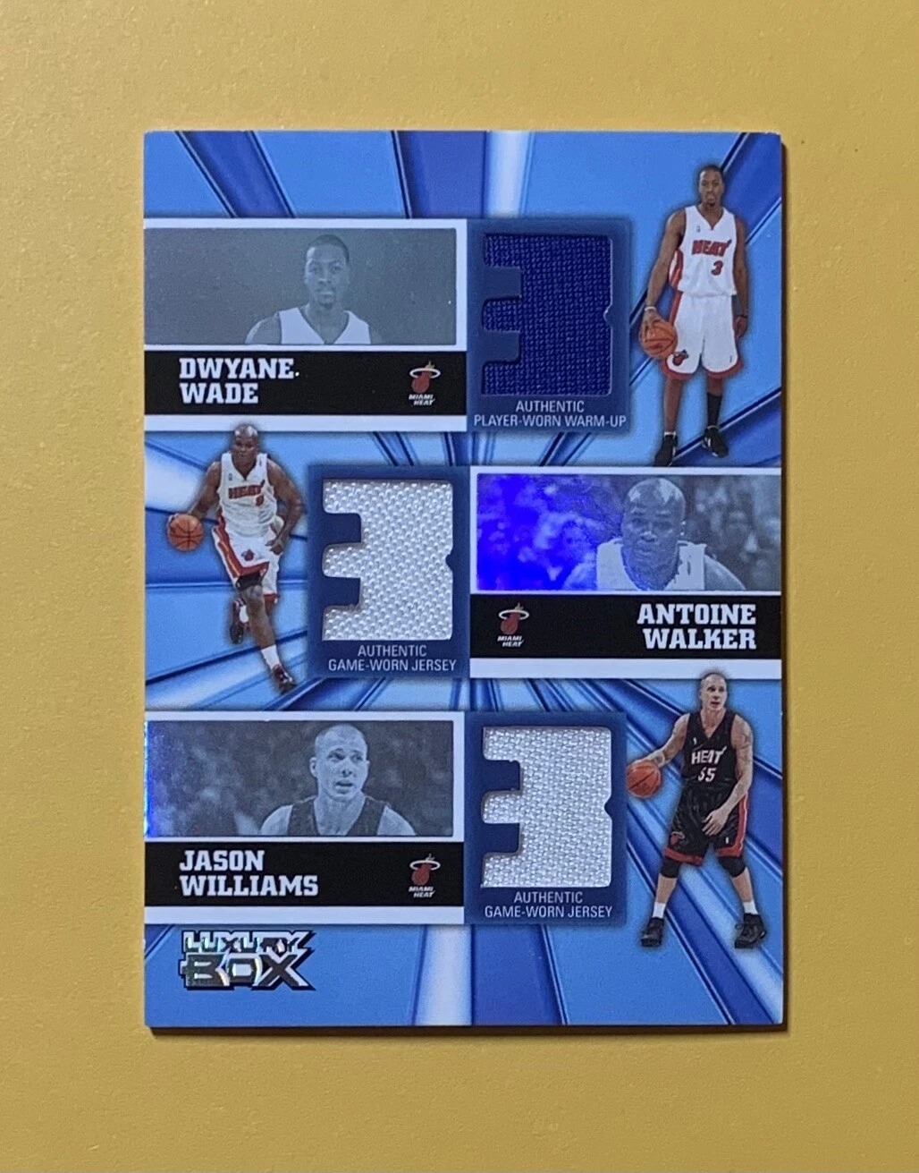 2006 TOPPS NBA LUXURY BOX WADE WALKER WILLIAMS TRIPLE RELIC /250 #TR-WWW HEAT