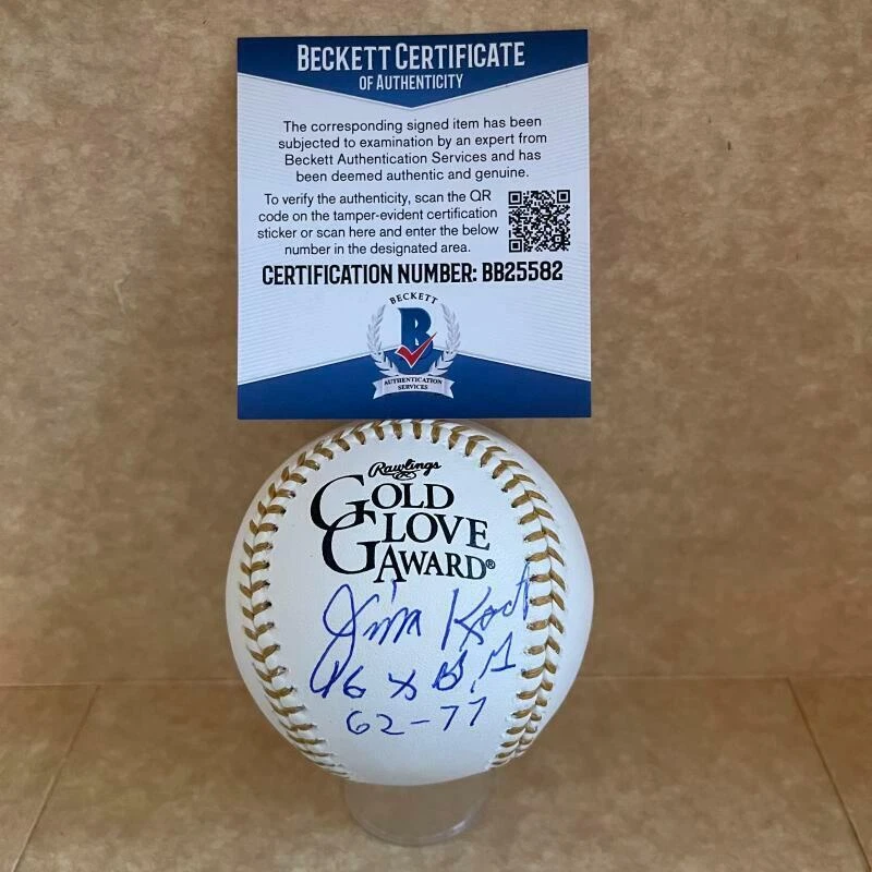 JIM KAAT 16XGG 62-77 SIGNED AUTOGRAPHED GOLD GLOVE BASEBALL BAS BB25582
