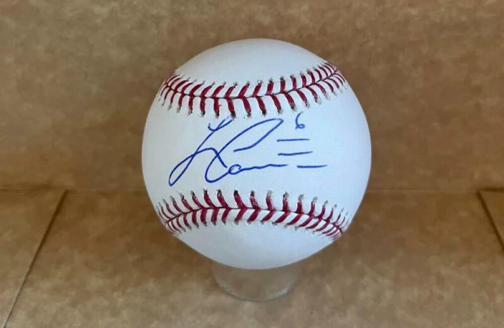 LORENZO CAIN MILWAUKEE BREWERS SIGNED AUTO M.L. BASEBALL BAS BB25623