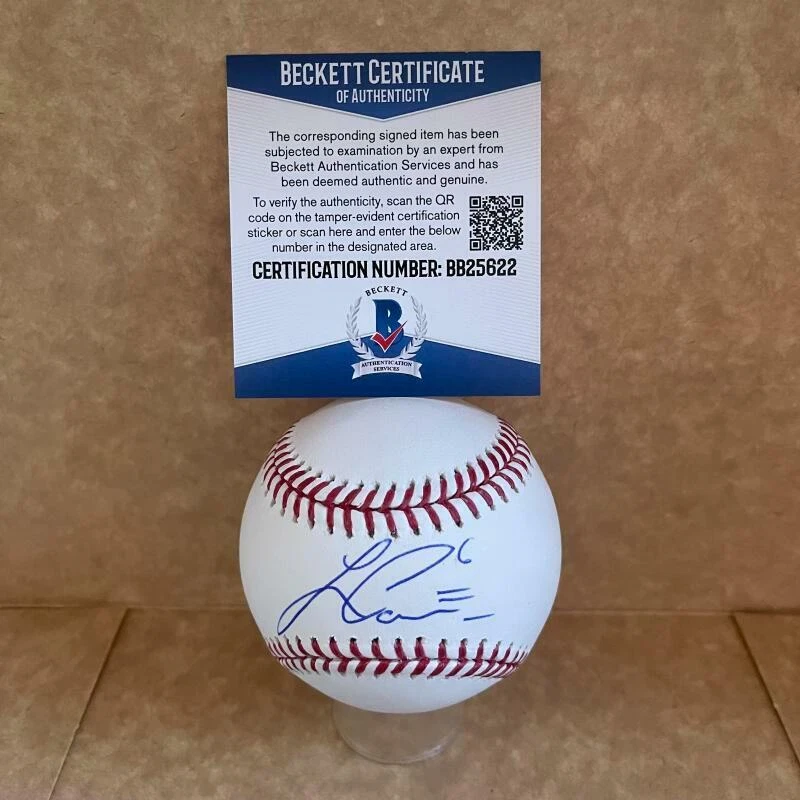 LORENZO CAIN MILWAUKEE BREWERS SIGNED AUTO M.L. BASEBALL BAS BB25622