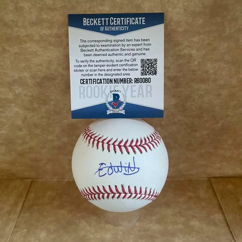 EDWIN NUNEZ ST. LOUIS CARDINALS ROOKIE YEAR  SIGNED AUTO M.L. BASEBALL BAS R6008