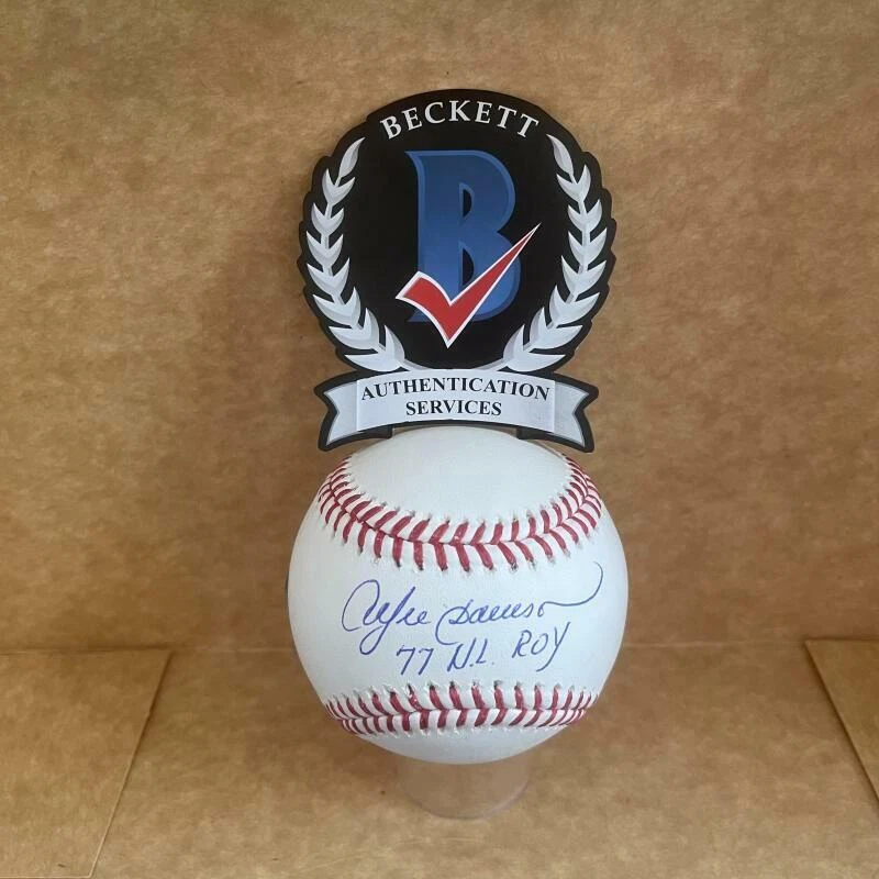 ANDRE DAWSON EXPOS 77 N.L. ROY SIGNED AUTOGRAPHED M.L. BASEBALL BAS WITNESSED