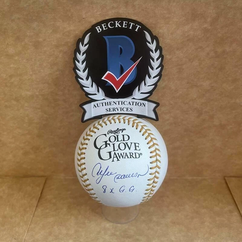 ANDRE DAWSON CUBS/EXPOS SIGNED AUTO GOLD GLOVE 8X G G BASEBALL BAS WITNESSED